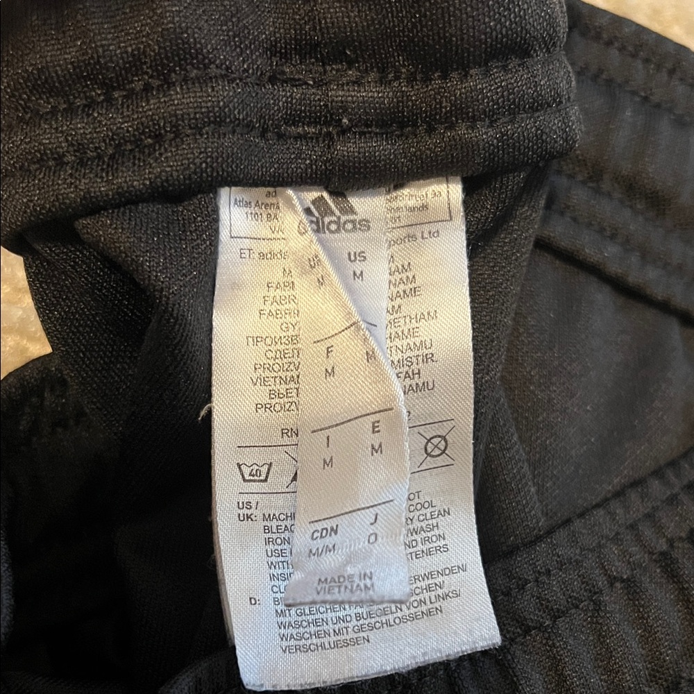 Adidas Men’s Black Joggers with White Stripes - Picture 3 of 7